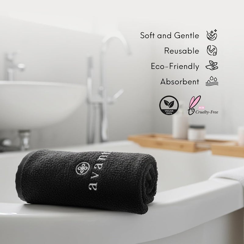 AVANT Premium Quality Flannel Face Cloths Flannel Face Cloth, Quick Dry Cotton Face Cloth, Reusable Facial Cleansing Cloths, Mitts for Makeup Removal, Dual-Sided Cleansing Mitts for Face & Eye (Pack of 2) - Image 4