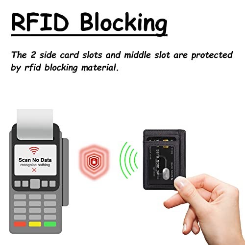 TOURSUIT Travel Minimalist Slim Front Pocket Wallet for Men Women, RFID Blocking Credit Card Holder Case (Cross Black) - Image 3