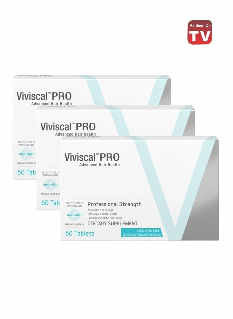 AS SEEN ON TV صيغة صحة الشعر المتقدمة - حزمة ثلاثية لشعر أكثر كثافة