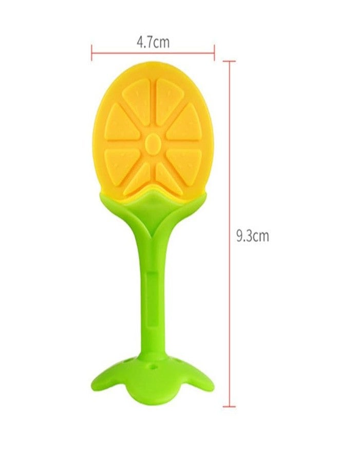 AEREX Orange Fruit Shape Baby Teether | Soft Silicone BPA Free Natural Organic Nipple Teether for Newborn Infant, Babies | Teething Toys for Babies | Silicone Soothing Teether (Orange) - Image 3