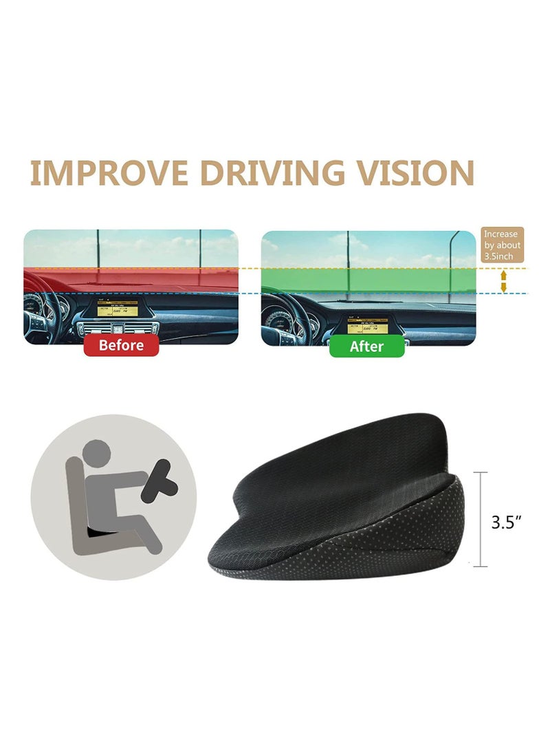 Car Seat Cushion - Memory Foam Car Seat Pad - Sciatica  Lower Back Pain Relief - Car Seat Cushions for Driving - Road Trip Essentials for Drivers(Black) - Image 5