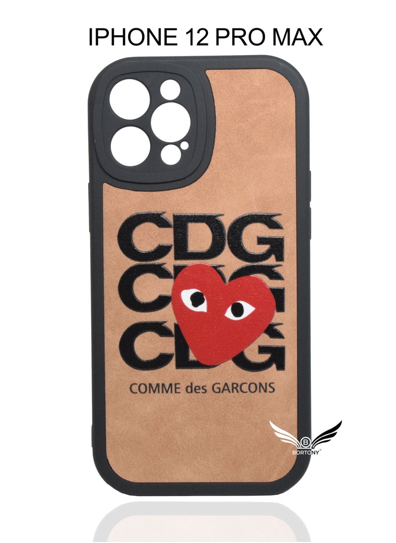 COMME DES GARCONS - iPhone 12 Pro Max Case 6.7 Inch Premium Soft Silicone Camera Protective Cover - Image 1