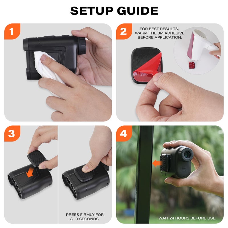A2C Magnet for Range Finder Golf Rangefinder Magnetic Holder Mount with 3M Adhesive, Golf Cart Accessories - Black - Image 5