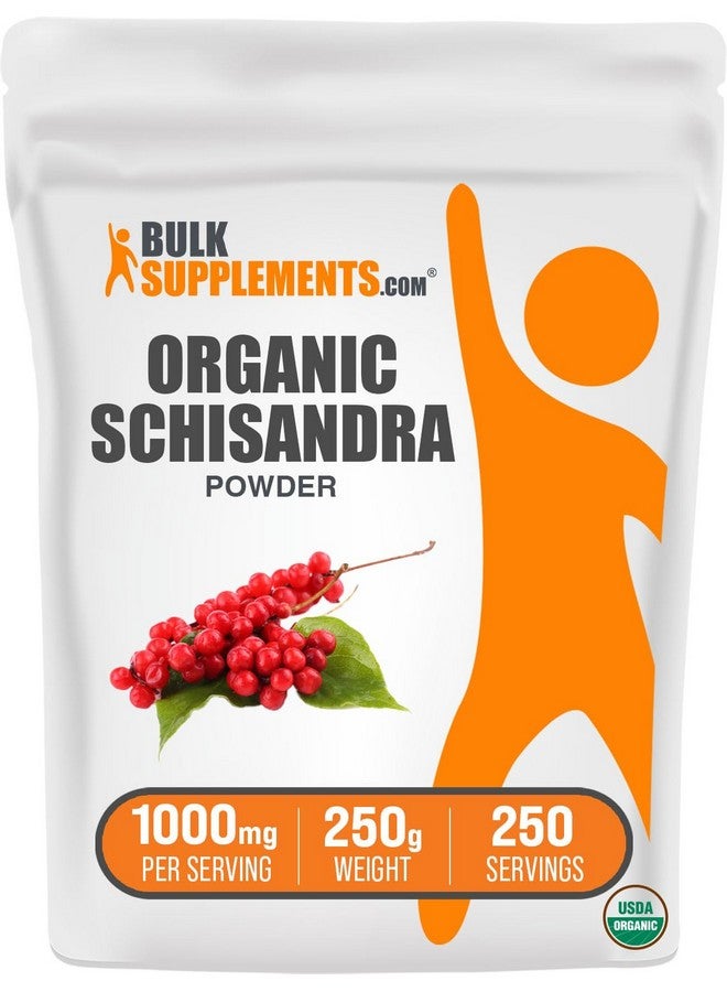 BulkSupplements.com Organic Schisandra Powder - Schisandra Supplement, Schisandra Organic Powder - from Schisandra Berry, Gluten Free - 1000mg per Serving, 250g (8.8 oz) (Pack of 1) - Image 1