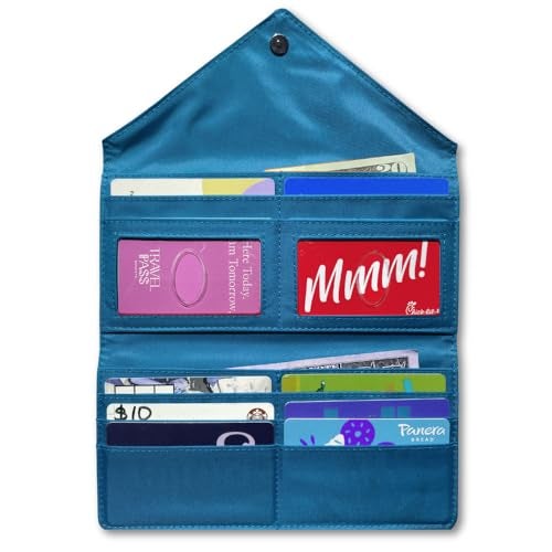 Big Skinny RFID Blocking Slim Elope Tri-Fold Checkbook Wallet, Ocean Blue, One Size - Image 3