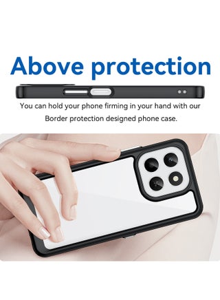 for Honor X6c 4G Case Cover, High Quality Hard Backplane Soft Border Pure and Bright Comfortable Feel Cell Phone Protective Case for Honor X6c 4G, Black - view 4