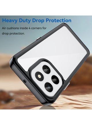 for Honor X6c 4G Case Cover, High Quality Hard Backplane Soft Border Pure and Bright Comfortable Feel Cell Phone Protective Case for Honor X6c 4G, Black - view 3