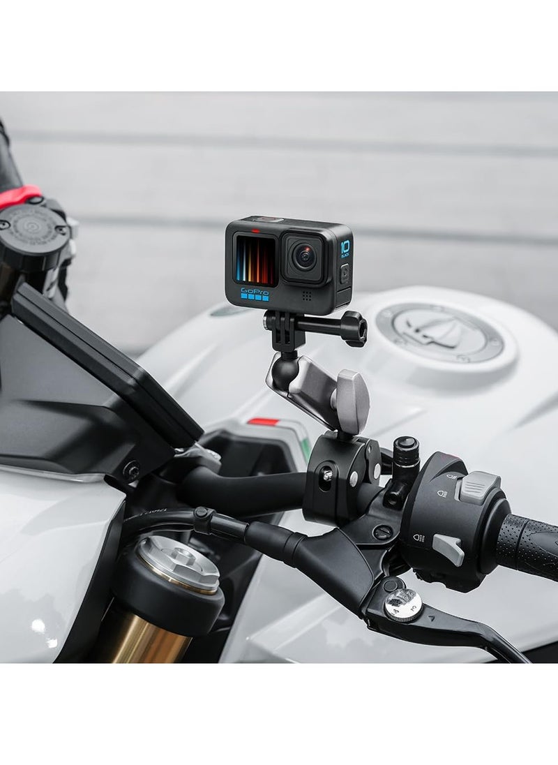 Generic - Motorcycle Handlebar Bike Mounting Clamp for GoPro Insta360 Accessories with 360 Ball Head Tube Pole Mounting Accessories for Go Pro Max Hero 12 11 10 9 8 7 Insta 360 DJI - Image 1