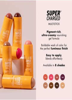 MILANI Milani Supercharged Cheek + Lip Multistick 130 Spice Jolt Deep Pink Nude | Creamy, Blendable, Multi-Use Makeup Stick for Lips & Cheeks | Hydrating, Lightweight Formula | Buildable Color & Natural Finish  - Image 5