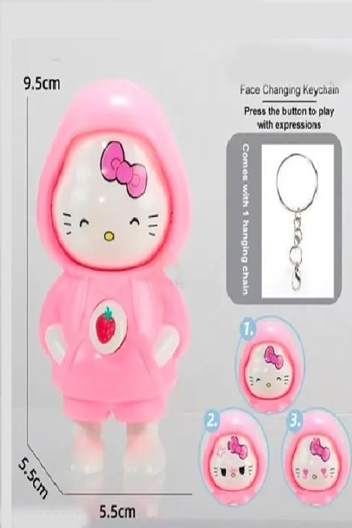 Hello Kitty Keychain Face Changing Toy Key Holder Cartoon Hello Kitty Character Keychain  for Gift and Decor - Image 2