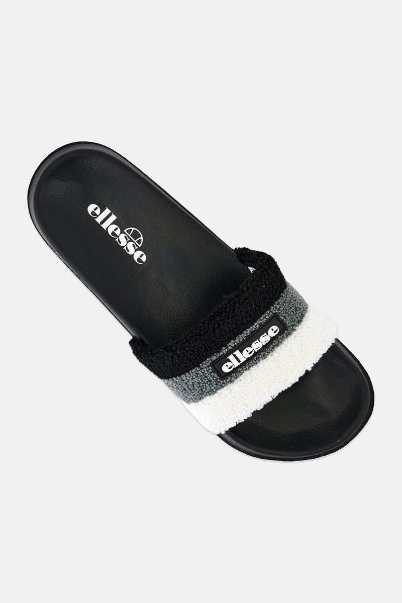 Ellesse Men Triply Brand Logo Slip On Slides, Black - Image 4