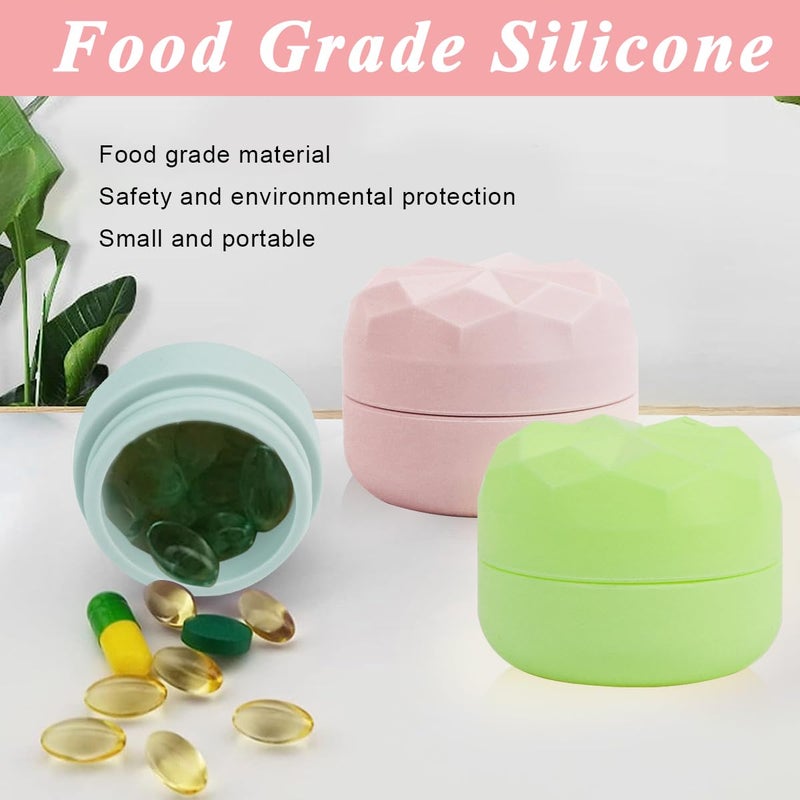 MAYCREATE 3pcs Silicone Cream Jars for Travel 20ml Cream Dispenser Refill Travel Bottles for Toiletries Leakproof Small Travel Containers for Face Body Hand Cream Shampoo Powder - Image 4