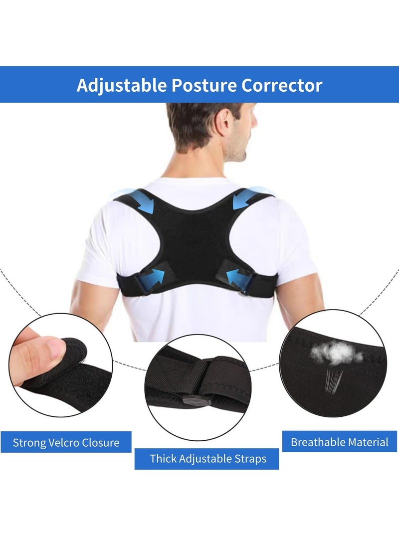 CAMPANAS Posture Corrector for Women and Men, Back Brace, Shoulder Brace, Posture Corrector for Neck and Back Pain Relief, Adjustable Back Support, Back Brace for Posture - Image 2