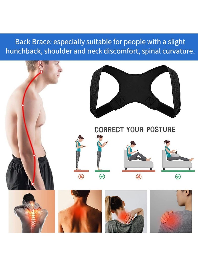 CAMPANAS Posture Corrector for Women and Men, Back Brace, Shoulder Brace, Posture Corrector for Neck and Back Pain Relief, Adjustable Back Support, Back Brace for Posture - Image 3