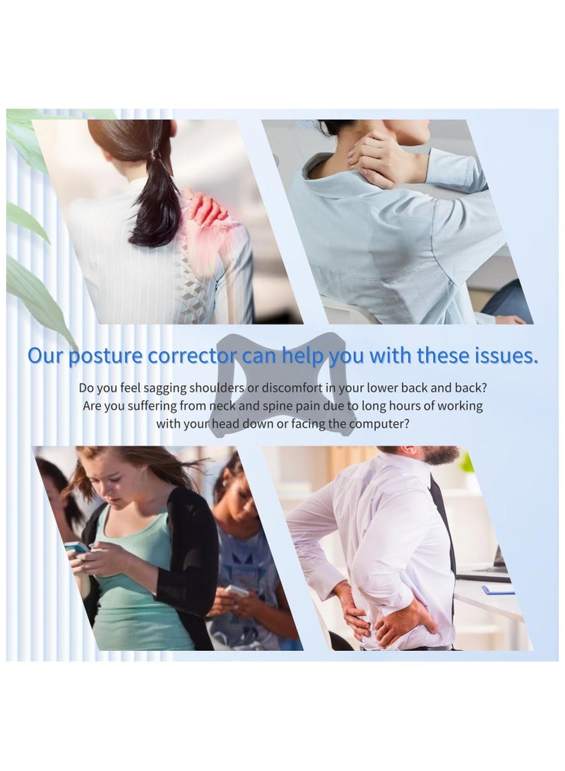 CAMPANAS Posture Corrector for Women and Men, Back Brace, Shoulder Brace, Posture Corrector for Neck and Back Pain Relief, Adjustable Back Support, Back Brace for Posture - Image 5