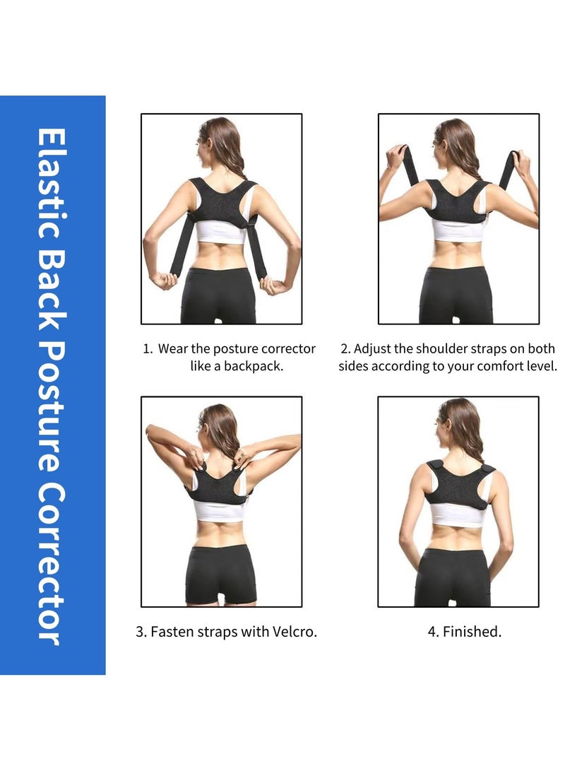 CAMPANAS Posture Corrector for Women and Men, Back Brace, Shoulder Brace, Posture Corrector for Neck and Back Pain Relief, Adjustable Back Support, Back Brace for Posture - Image 4