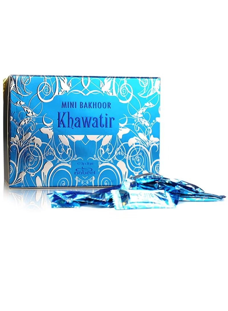 Nabeel Mini Bakhoor Khawatir sticks, 36 pieces x 3 grams - Image 1