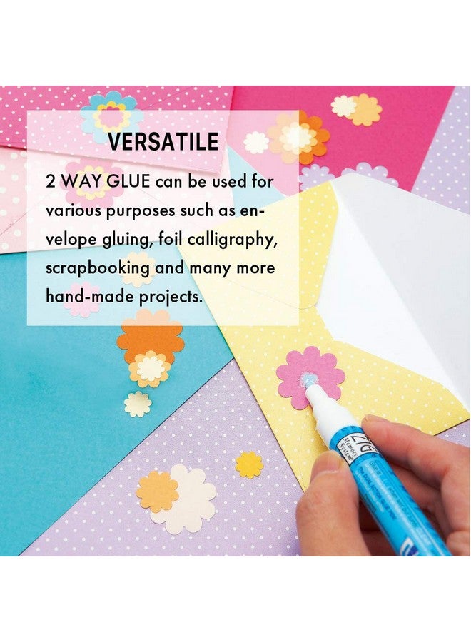 Kuretake Zig 2 Way Glue Pen 2Mm Fine Tip 3 Pcs Set Adhesive For Kids Adult Artists Crafting Scrapbooking Gift Card Calligraphy Made In Japan - Image 4