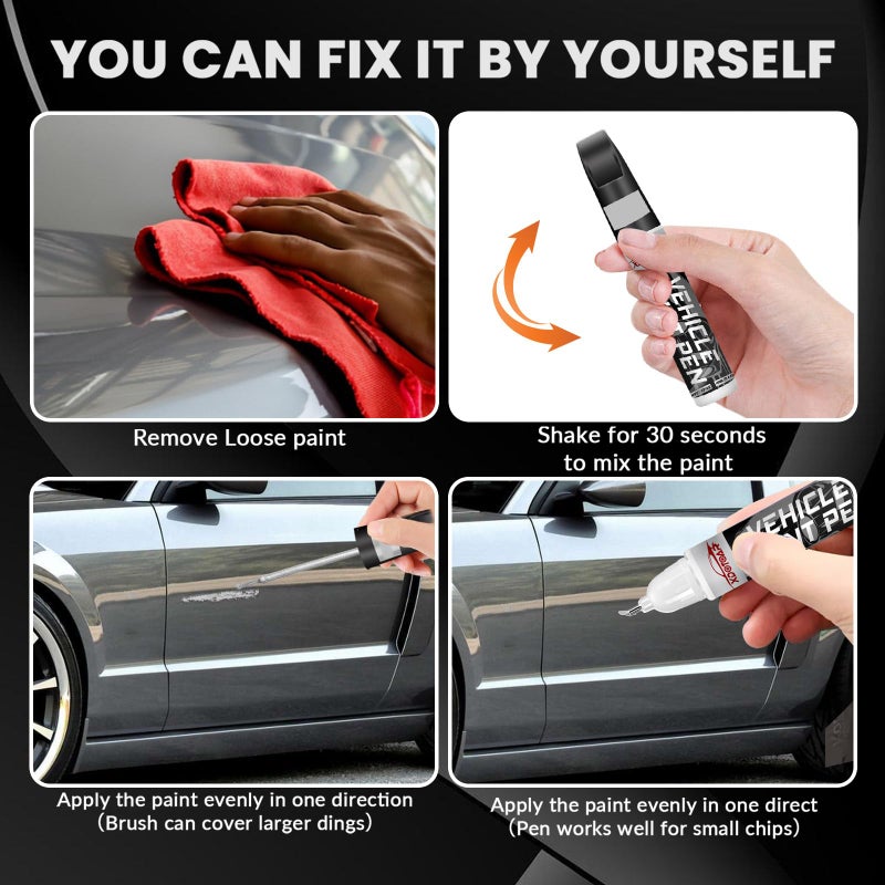 xdotoar Silver Touch Up Paint for Cars, Professional Automotive Paint Scratch Repair, Lasting Auto Scratch Remover, Color Accurate, Quick Drying, Easy to Use, Safe and Waterproof, Versatile Use - Image 5