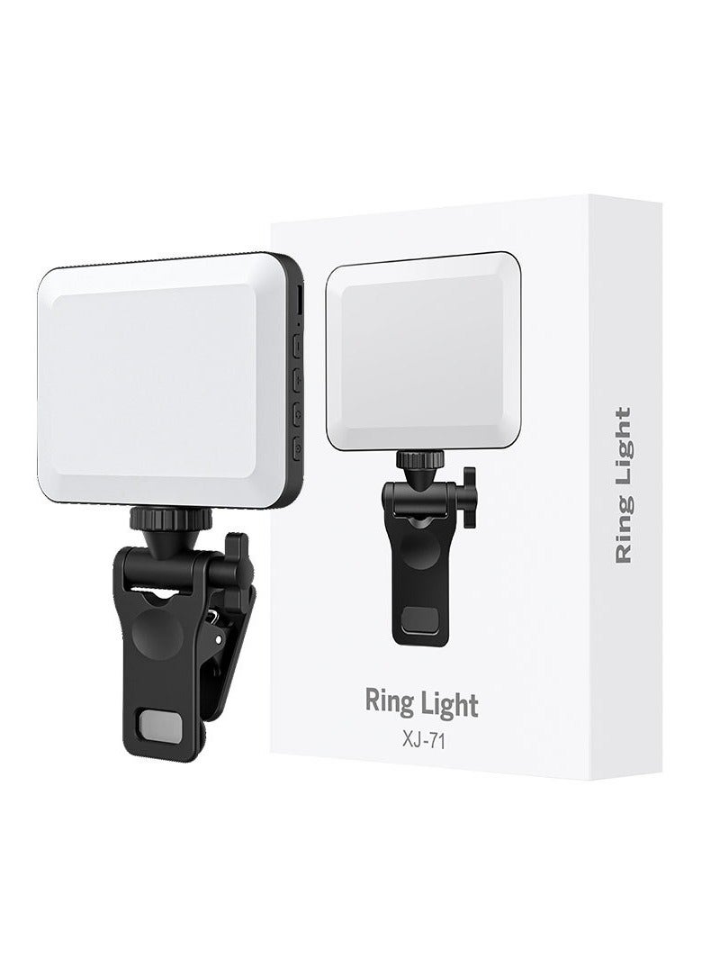 JUNYOUK Photography Light Clip on Phone Laptop,Video Light,Portable LED Camera Fill Light Panel,Pocket LED Phone Light,Dimmable 3 Lighting Effects,Rechargeable LED Lighting for Video Conference,TikTok,Youtube  - Image 2