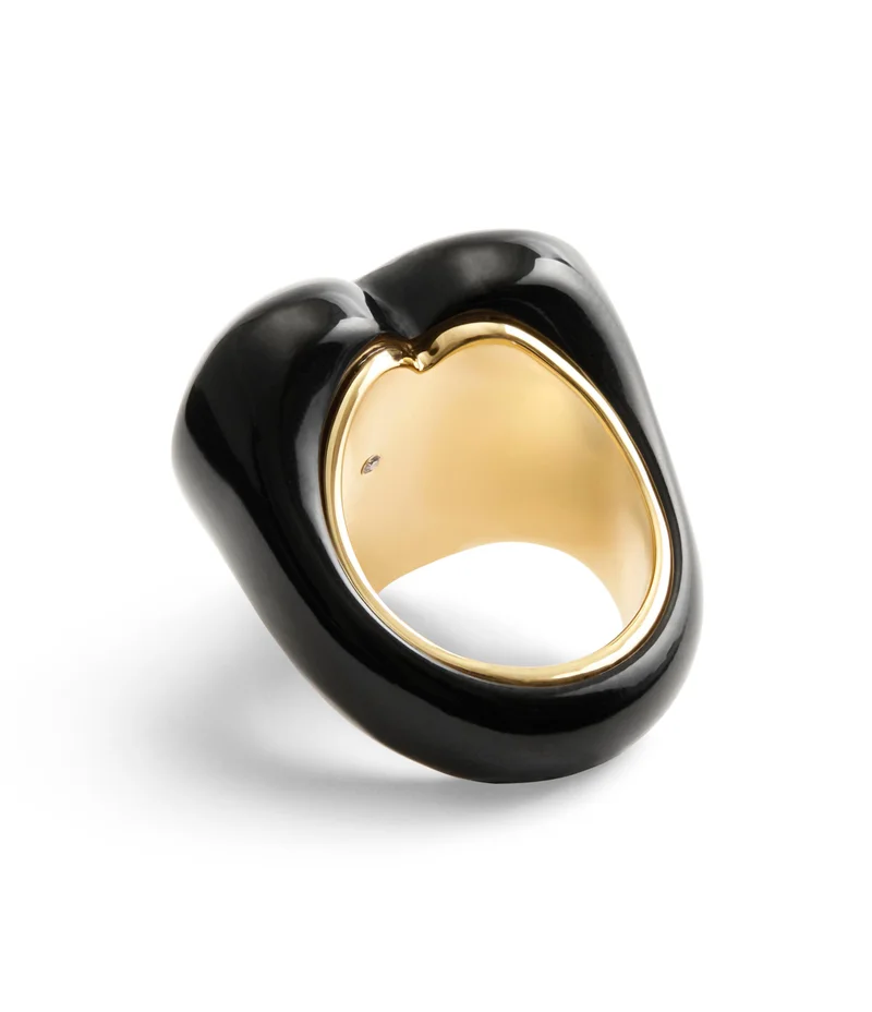 COACH Vintage Charms Signature C Heart Cocktail Ring