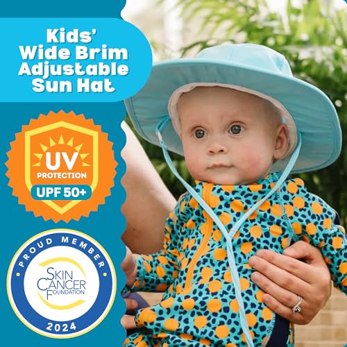 SwimZip قبعة شمسية بريم عريض من SwimZip | حماية UPF 50+ للأطفال والرضع والأطفال الصغار في الماء - Image 2