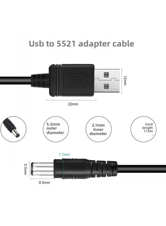 Loquat USB 5V To DC5521 Male Charging Wire Power Transfer Line Extension Line Data Line Power Supply Line Charging Treasure-Color:1 M - Image 4