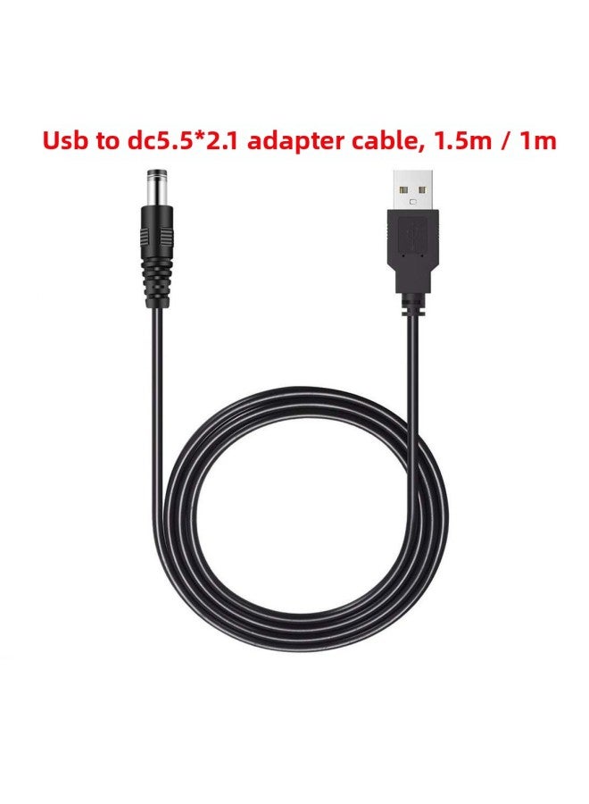 Loquat USB 5V To DC5521 Male Charging Wire Power Transfer Line Extension Line Data Line Power Supply Line Charging Treasure-Color:1 M - Image 2