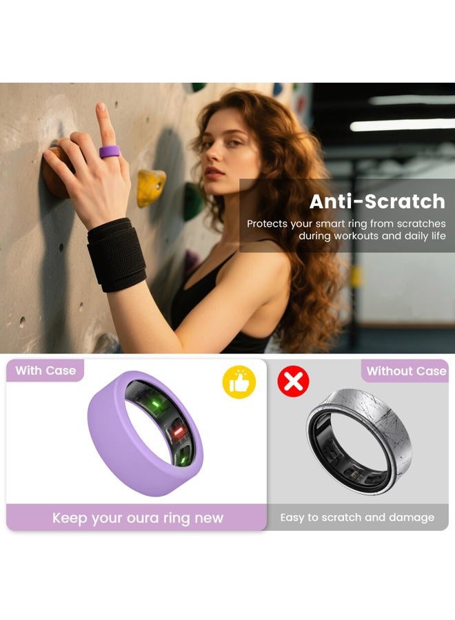 BandRain Ultra-Thin Covers for Oura Ring Gen 4/Oura Gen 3 Cover, Support Charging with Cover on, Anti-Scratch Elastic Silicone Smart Rings Protector Case Accessories for ULTRAHUMAN Ring AIR Women Men, 6 Pack - Image 4