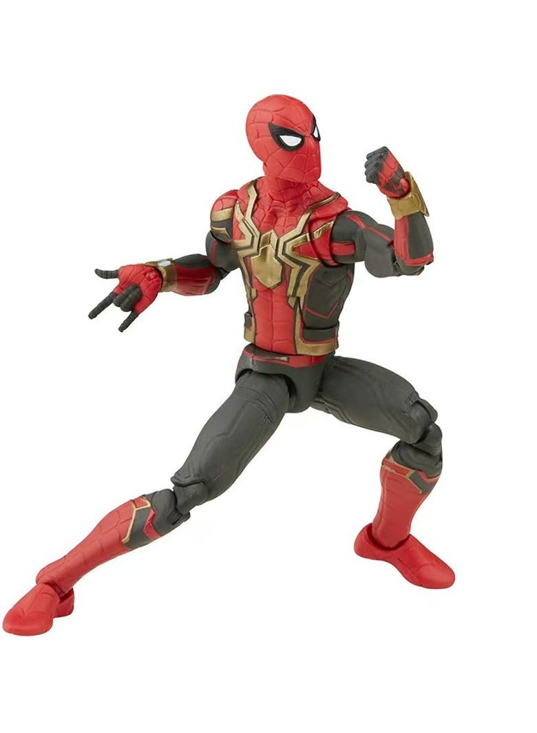 عام موديل عملي لخادم الأبطال (أفنجرز) - سبايدر مان في الجزء الثالث ببدلة مزجية حمراء وذهبية، يبلغ ارتفاعه 6 بوصات (حوالي 16 سم). تم إعادة إيجاده بمهارة فائقة ويمكنك وضعه في مواضع مختلفة حسب رغبتك. - Image 2