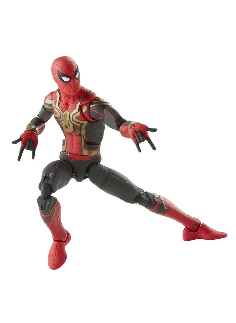 عام موديل عملي لخادم الأبطال (أفنجرز) - سبايدر مان في الجزء الثالث ببدلة مزجية حمراء وذهبية، يبلغ ارتفاعه 6 بوصات (حوالي 16 سم). تم إعادة إيجاده بمهارة فائقة ويمكنك وضعه في مواضع مختلفة حسب رغبتك. - Image 3