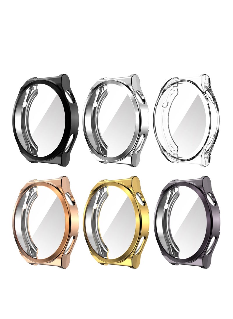 43mm Case for Huawei Watch GT3 pro Screen Protector Overall Protective Ultra-Thin TPU HD Clear Cover (6 Pcs) - Image 1