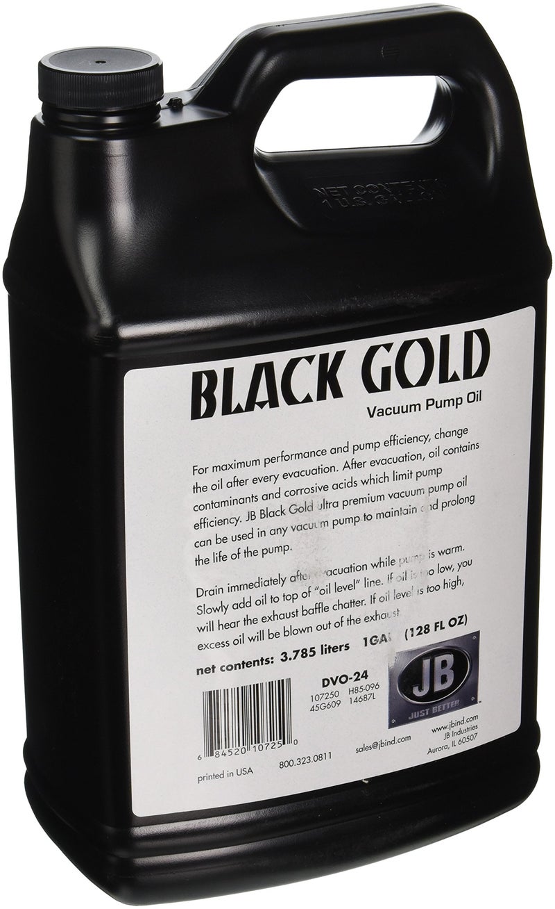Jb Industries Dvo-24 Bottle Of Black Gold Vacuum Pump Oil  1 Gallon - Gidds-2463009 - Image 2