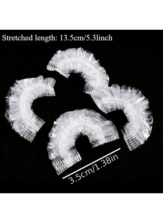 100 Pcs Disposable Transparent Ear Covers For Showering Bathing And Hair Dyeing - Image 5