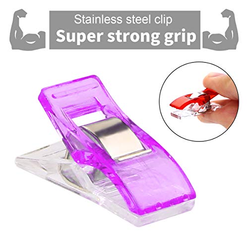 Yalis 100 Pcs Premium Sewing Clips Multipurpose Sewing Accessories Quilting Supplies Crafting Tools, Assorted 9 Bright Colors - Image 3