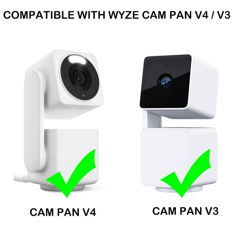 Zwolf 2 Pack Corner Wall Mount for Wyze Cam Pan V3 / v4, Metal Wall Mount for Wyze Camera Outdoor Indoor Reduce Blind Spots, View of Both Side Walls of Your House - Image 4