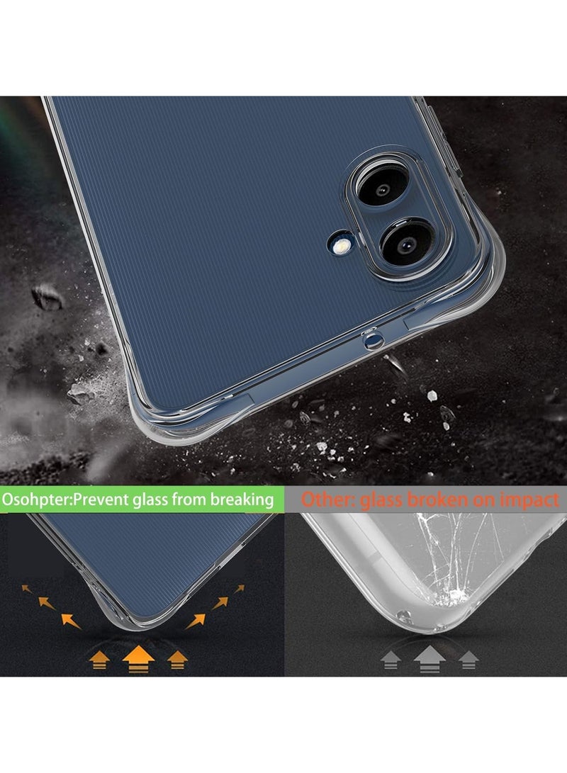 DUSALA Clear TPU Shock-Absorption Case with 2 Screen Protectors for Samsung Galaxy A06 - Image 3