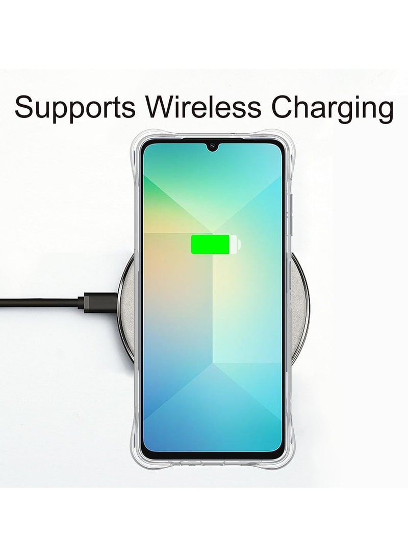 DUSALA Clear TPU Shock-Absorption Case with 2 Screen Protectors for Samsung Galaxy A06 - Image 2