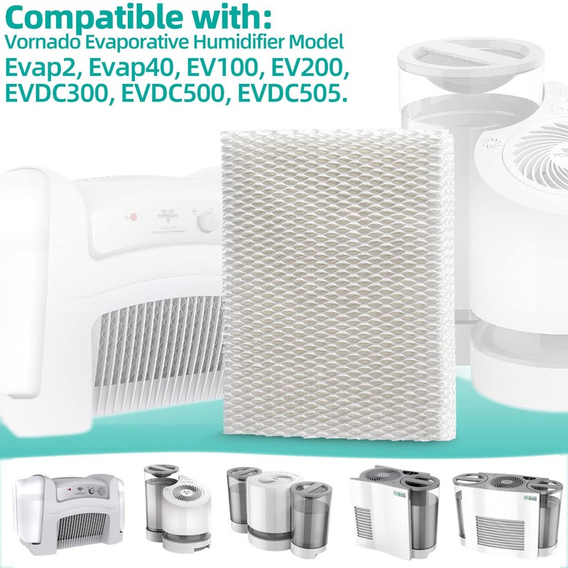 ALOCS Md1-0034 Humidifier Replacement Wick Filters For Vornado Evap2 Evap40 Ev100 Ev200 Evdc300 Evdc500 Evdc505 Evaporative Humidifier Tornado Humidifier Filter- 4 Pack - Image 2