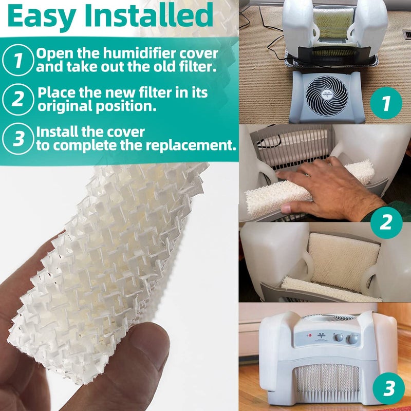 ALOCS Md1-0034 Humidifier Replacement Wick Filters For Vornado Evap2 Evap40 Ev100 Ev200 Evdc300 Evdc500 Evdc505 Evaporative Humidifier Tornado Humidifier Filter- 4 Pack - Image 5