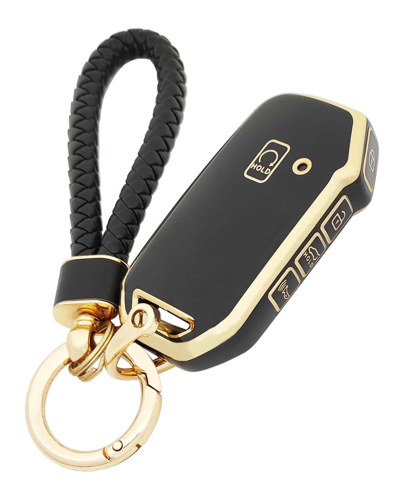 Arruweer TPU Key Fob Cover for Kia Ceed Cerato Forte NIRO Seltos Sorento Soul Sportage Telluride Key Fob Case Keychain