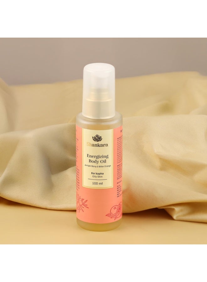 Shankara Energizing Body Oil enriched with Juniper Berry, Cassia & Ginger | Restores balance & delights the skin | Unisex - All Skin Types (100 ml) - Image 3