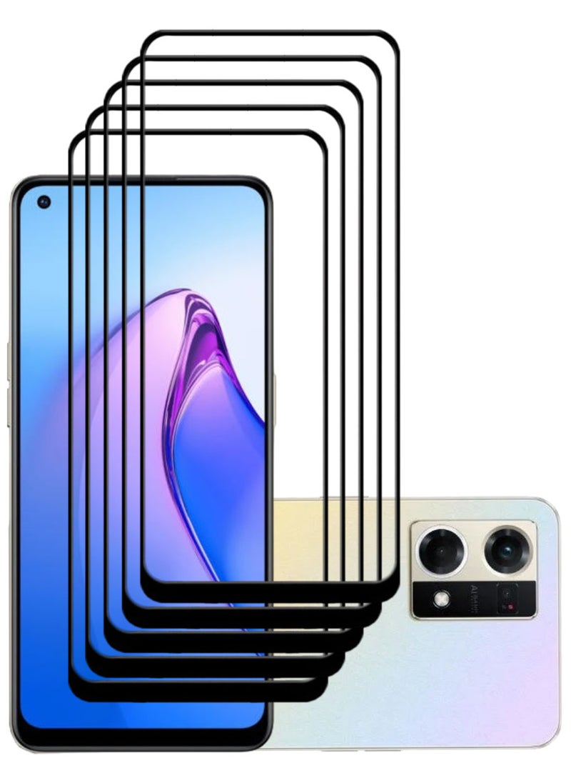 ACLIX 5 Pieces Antistatic ESD Dustproof Premium Quality High Definition Tempered Glass Screen Protector Designed For Oppo Reno8 4G - Image 1