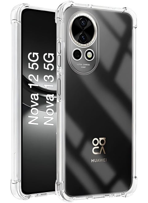 Phone Case For Huawei nova 13 5G/ Huawei nova 12 5G Crystal Clear Ultra Slim Anti Scratch Shockproof Protective TPU Back Cover