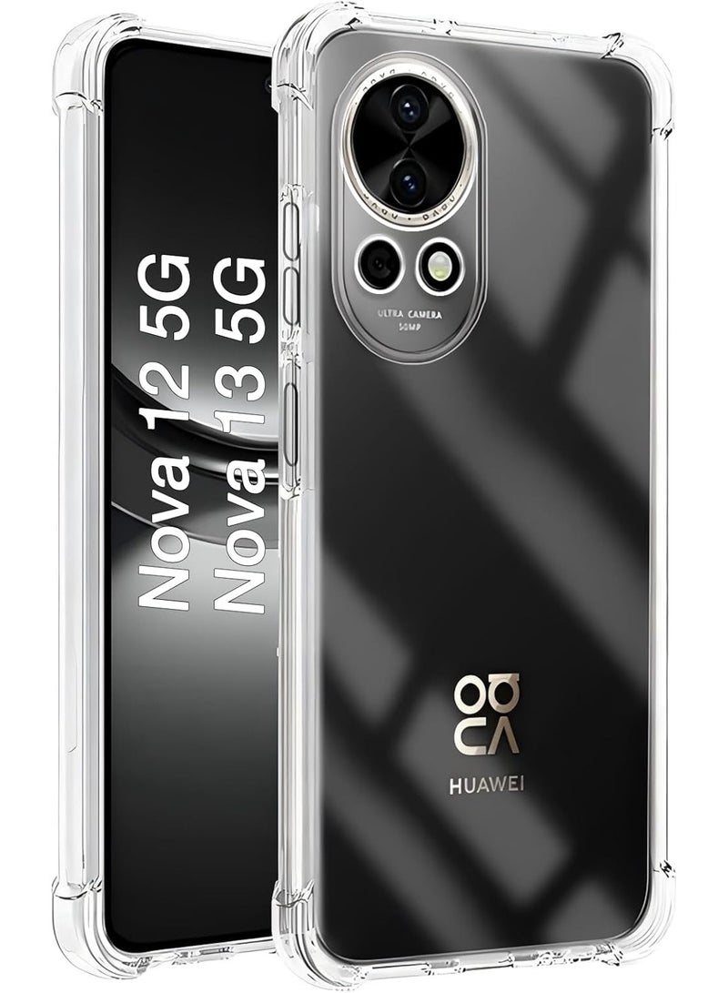 Phone Case For Huawei nova 13 5G/ Huawei nova 12 5G Crystal Clear Ultra Slim Anti Scratch Shockproof Protective TPU Back Cover