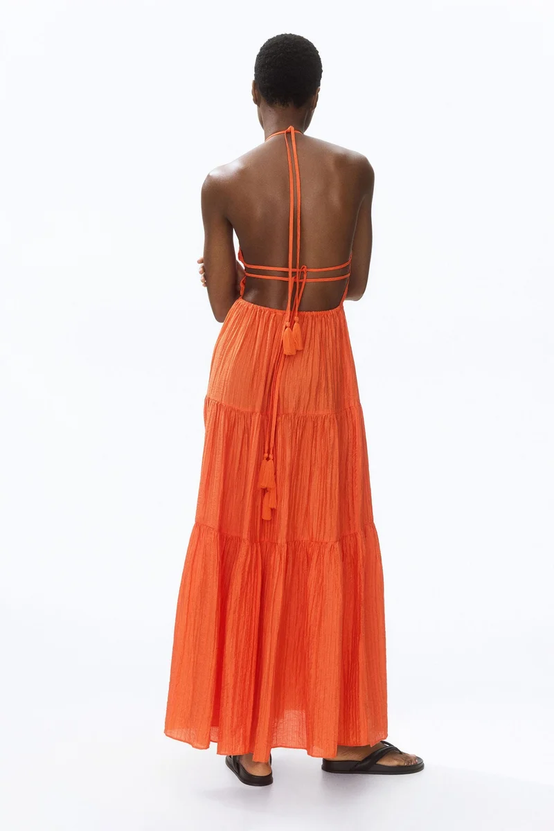 H&M Tiered halterneck dress