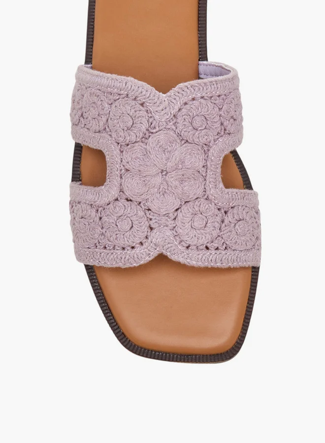 سيليست Women's Embroidered Slip-On Sandals