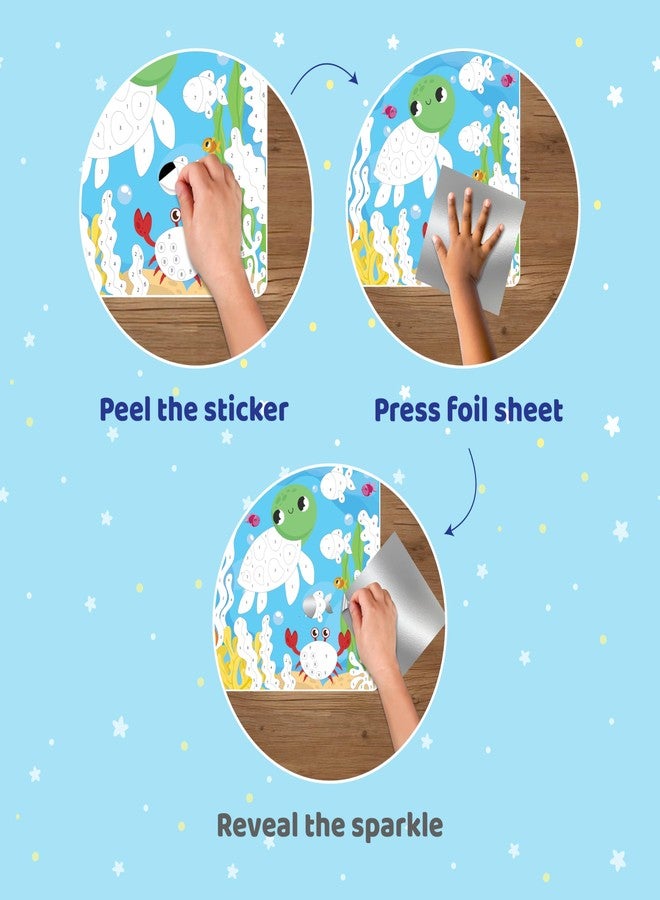 jackinthebox Foil By Number Ocean, No Mess Art & Craft Kit for Kids, Fun Foil Art, Scrapbooking Craft Kits, DIY Creative Activity, Travel Toys, Screen-Free Birthday Gifts for Ages 4, 5, 6, 7, 8, 9 - Image 5