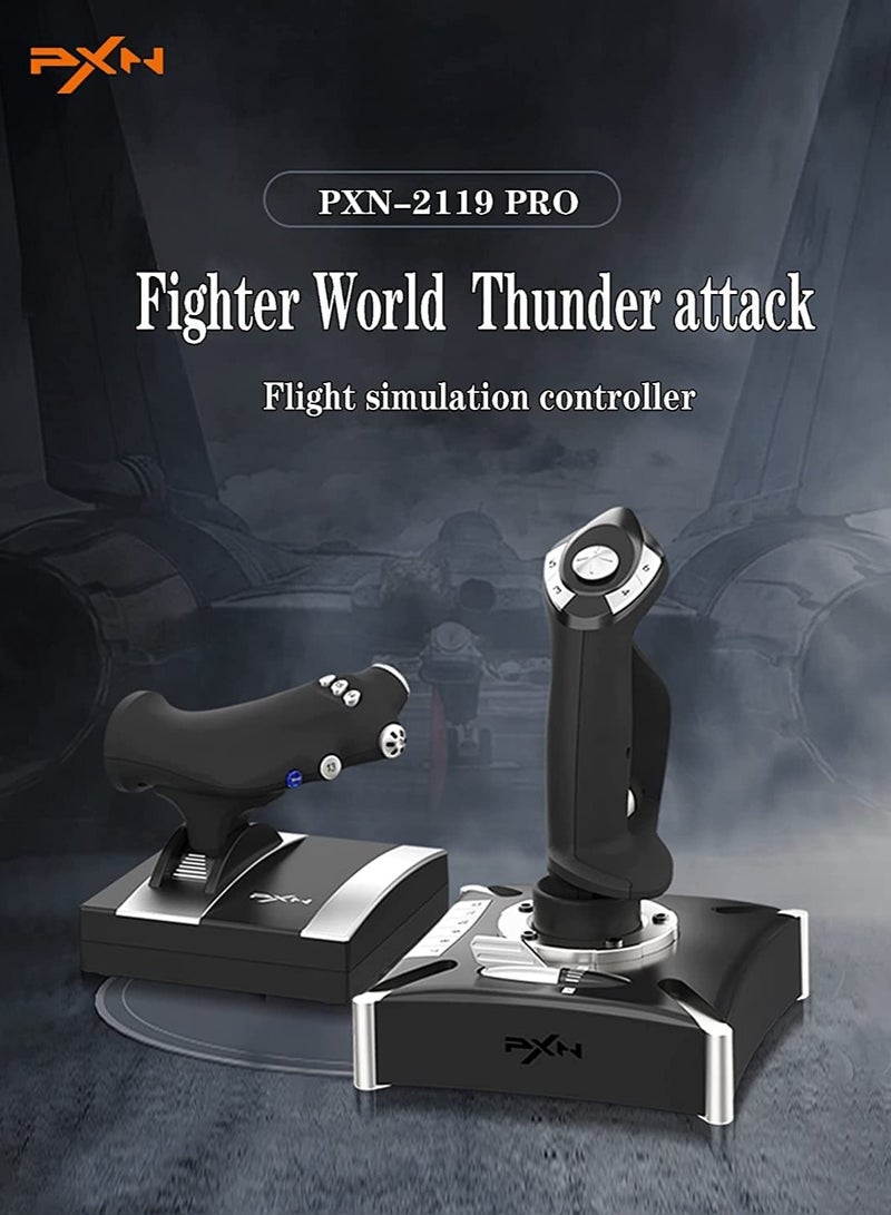 بي اكس ان 2119 Pro - وحدة تحكم مع عصا محاكاة الطيران الاهتزازية لأجهزة PS4/XBOX ONE Windows XP/VISTA/7/8/10 (غير متوافقة مع أنظمة Mac - Image 4