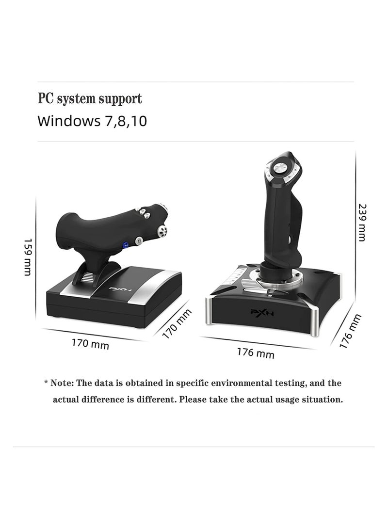بي اكس ان 2119 Pro - وحدة تحكم مع عصا محاكاة الطيران الاهتزازية لأجهزة PS4/XBOX ONE Windows XP/VISTA/7/8/10 (غير متوافقة مع أنظمة Mac - Image 3